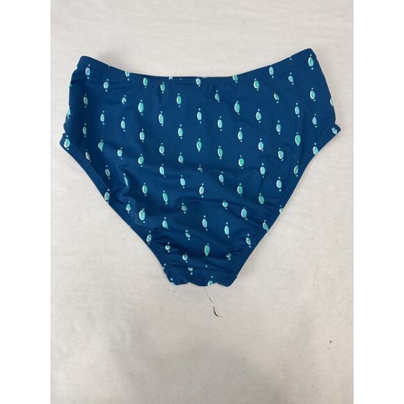 Lilly Pulitzer Rumy Bikini Bottoms Cutout Macaw Blue Coconut Row Dot NWOT Size 4 - Picture 4 of 7